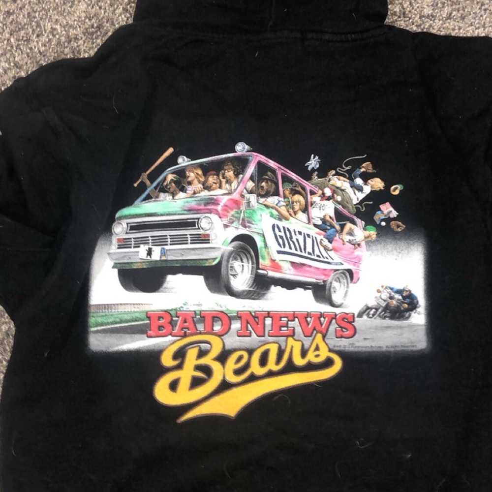 bad news bears GRIZZLY hoodie